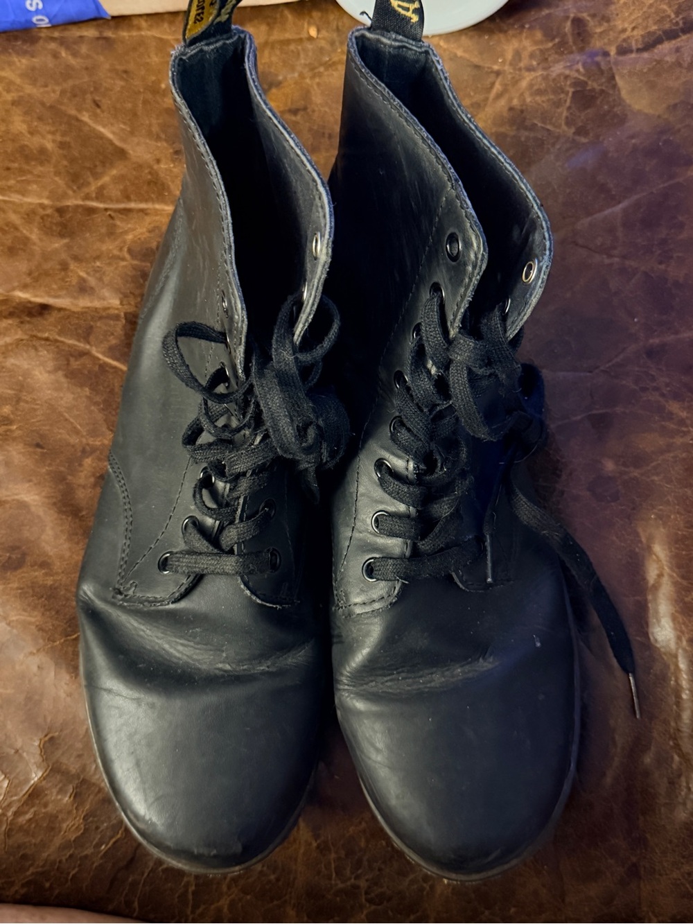 Dr. Martens Tobias Black Leather 8-Eye Sneaker Boots Men's Size 12